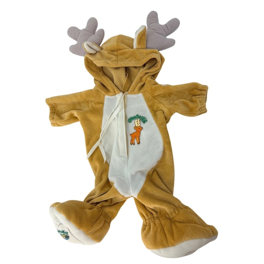 1984 Vintage‎ Cabbage Patch Kids Doll Costume Pajamas Jumpsuit Deer Reindeer